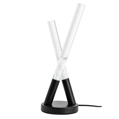 Argos Home Bubble 38cm Metal LED Table Lamp - Black & Clear
