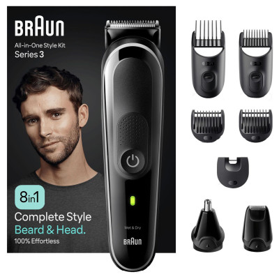 Braun 8-in-1 Beard Trimmer & Hair Clipper Kit MGK3440