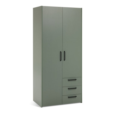 Habitat Oldham 2 Door 3 Drawer Wardrobe - Green