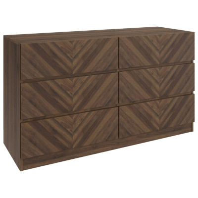 GFW Catania 6 Drawer Chest - Walnut