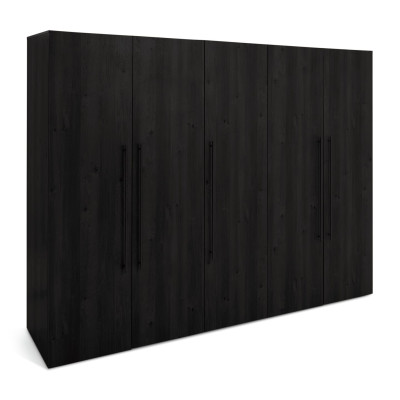 Habitat Atlas 5 Door Wardrobe - Black And Brown