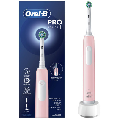 Oral-B Pro 1 Cross Action Electric Toothbrush - Pink
