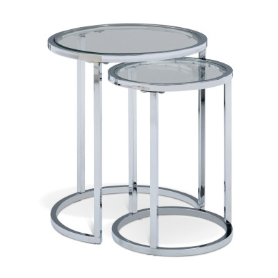 Argos Home Boutique Nest of 2 Tables - Silver