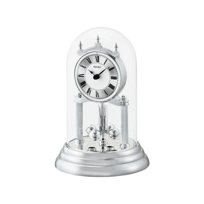 GOLD ROTATING PENDULUM MANTEL CLOCK     