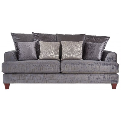 Argos Home Beaumont 3 Seater Fabric Sofa - Charcoal