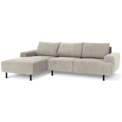 Habitat Julien Velvet Left Hand Corner Chaise Sofa-Parchment