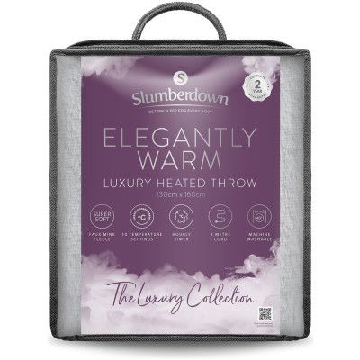 Slumberdown Elegantly Warm Luxury Heated Throw - Pistachio