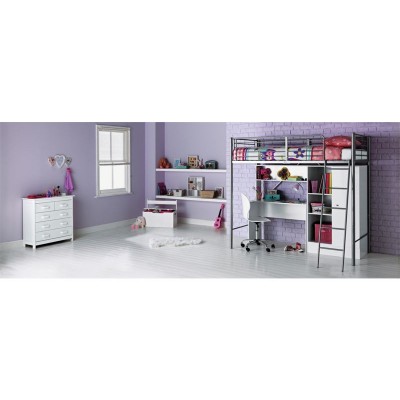 09H METAL HIGHSLEEPER DESK WHITE DYLAN