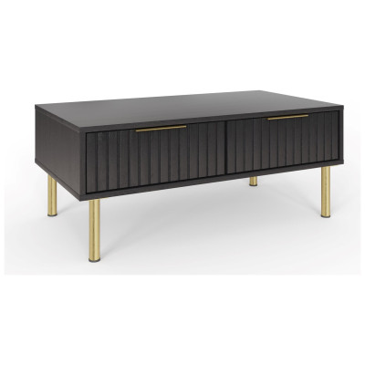GFW Nervata 2 Drawer Coffee Table - Black