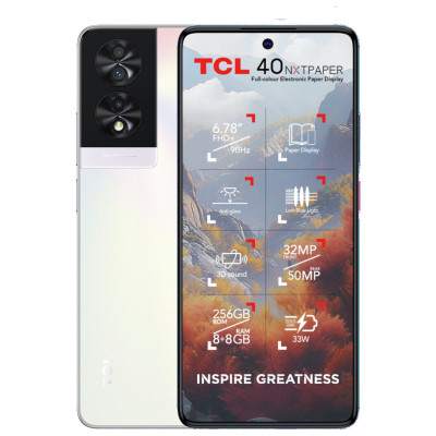 SIM Free TCL 40 NXTPAPER 256GB Mobile Phone - Opalescent