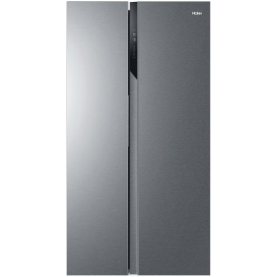 Haier HSR3918ENPG American Fridge Freezer - Silver