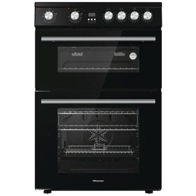 Hisense HDE3211BIBUK 60cm Double Oven Electric Cooker -Black