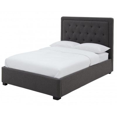 Argos Home Appleby Double Fabric Ottoman Bed - Charcoal