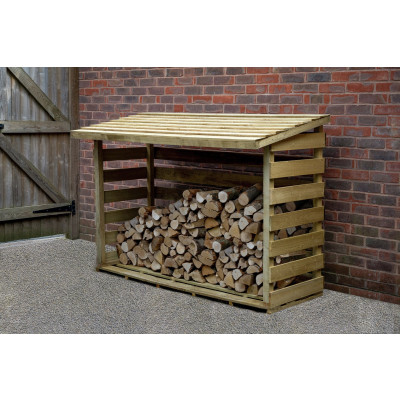 LARGE PENT LOG STORE