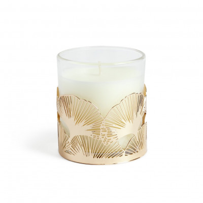 Habitat Candle in Metal Cut Holder - Saffron & Amber