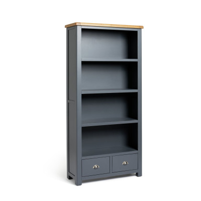 Habitat Kent Tall Oak Veneer Bookcase - Grey & Oak
