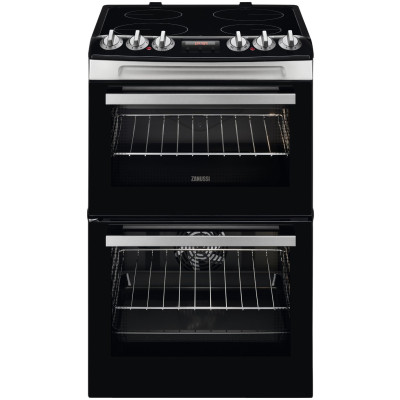 Zanussi ZCV46250XA 55cm Double Oven Electric Cooker -S/Steel