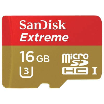 SanDisk Extreme 90MBs MicroSD 4K Ready Memory Card- 16GB