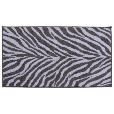 BATH MAT ZEBRA GREY
