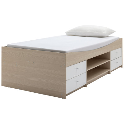 Argos Home Malibu Storage Cabin Bed & Mattress- White / Wood
