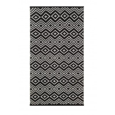 Argos Home Geo Hand Woven Runner - 80x150cm - Black