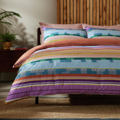 Habitat Variegated Stripe Bedding Set - King size