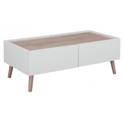 Habitat Skandi 2 Drawer Coffee Table - White Two Tone