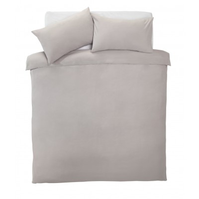 Silentnight Supersoft Plain Dove Grey Bedding Set - Double
