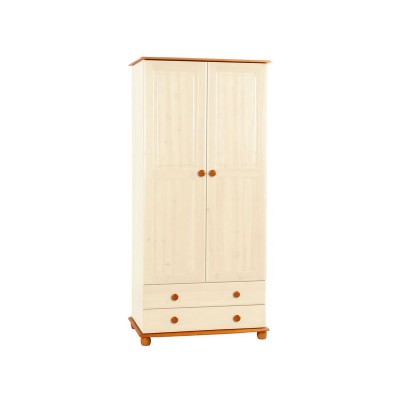 STAVERN CREAM 2 DOOR AND 2 DRAWER WARDRO