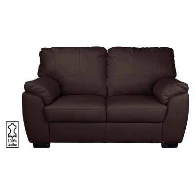 Argos Home Milano Leather 2 Seater Sofa - Chocolate