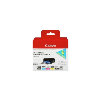 Canon PGI-550/CLI-551PG Ink Cartridges - Black and Colour