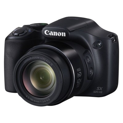 CNON SX520 HS BLK 16MP 24MM WIDE LENS