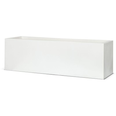 Capi Lux White Low Trough Planter - 73 x 21cm