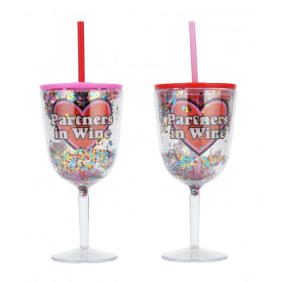 PARTNERS IN WINE DRINKS CUPS X 2