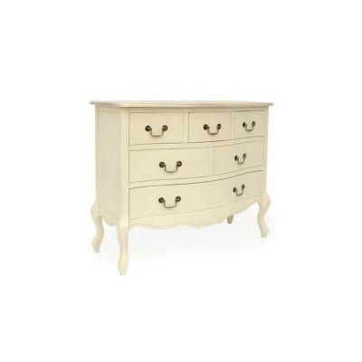 Juliette 6 Drawer Bedside Chest - Cream
