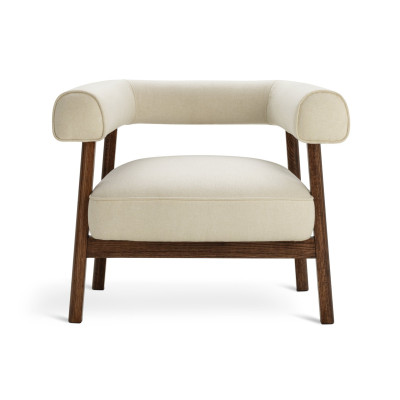 Habitat Elio Fabric Curved Armchair - Natural