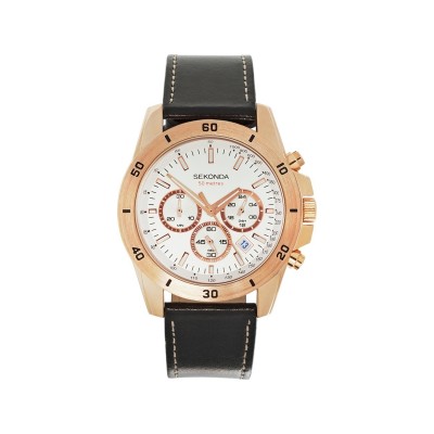 SEKONDA M CLASSIQUE GOLD BEZEL BLACK STR
