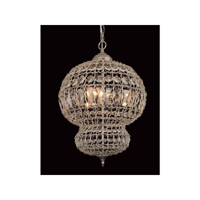MOROCCO CRYSTAL BEADS 3 LT SATIN NICKEL