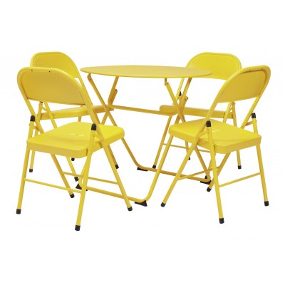 AH1 BRIGHT BISTRO SET 4 SEAT YELLOW