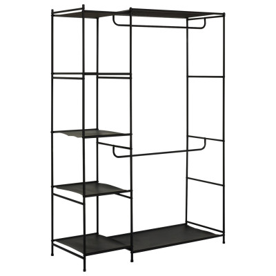Argos Home Spencer 2 Rail 4 Shelf Wardrobe - Black