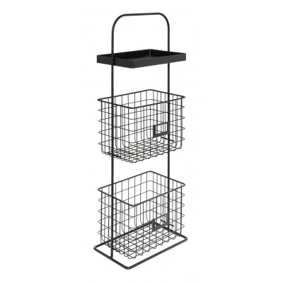 Habitat Basket Bathroom Storage Stand - Matt Black