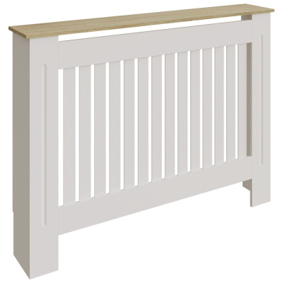 GFW Longslow Medium Radiator Cover - White & Oak