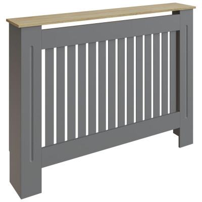 GFW Longslow Medium Radiator Cover - Grey & Oak