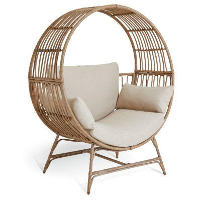 Habitat Selene Rattan Effect Garden Egg Chair - Natural