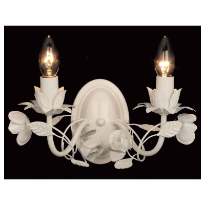 MALAGA HAND PAINT CHNDLR 2 LT WALL WHITE