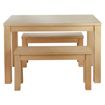 Siena Table & Two Benches Large