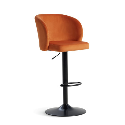 Argos Home Alice Velvet Bar Stool - Rust