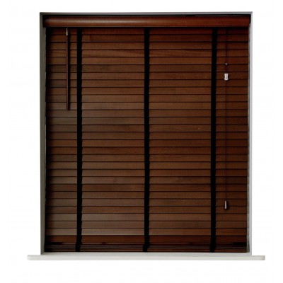 Habitat Wooden Dark Brown Venetian Tape Blind - 90cm