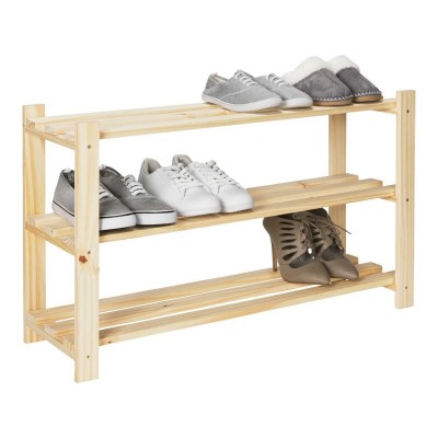 HAB KAREE SOLID PINE 3 TIER SHOE RACK