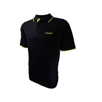 Stanley Texas Mens' Black Polo Shirt - Medium